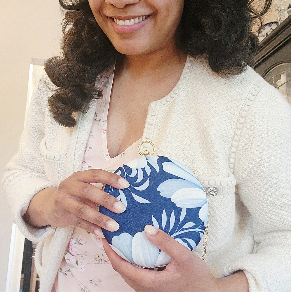 Blue Chinoiserie Clutch